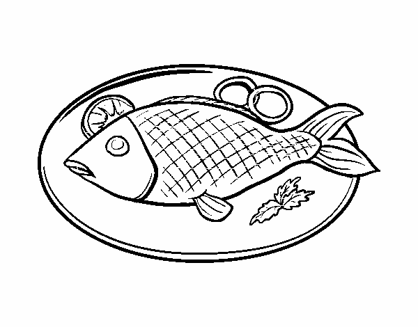 Colored page fish plate painted by user not registered