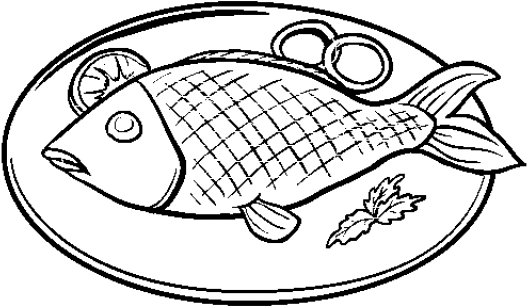 Fish food coloring pages hd download