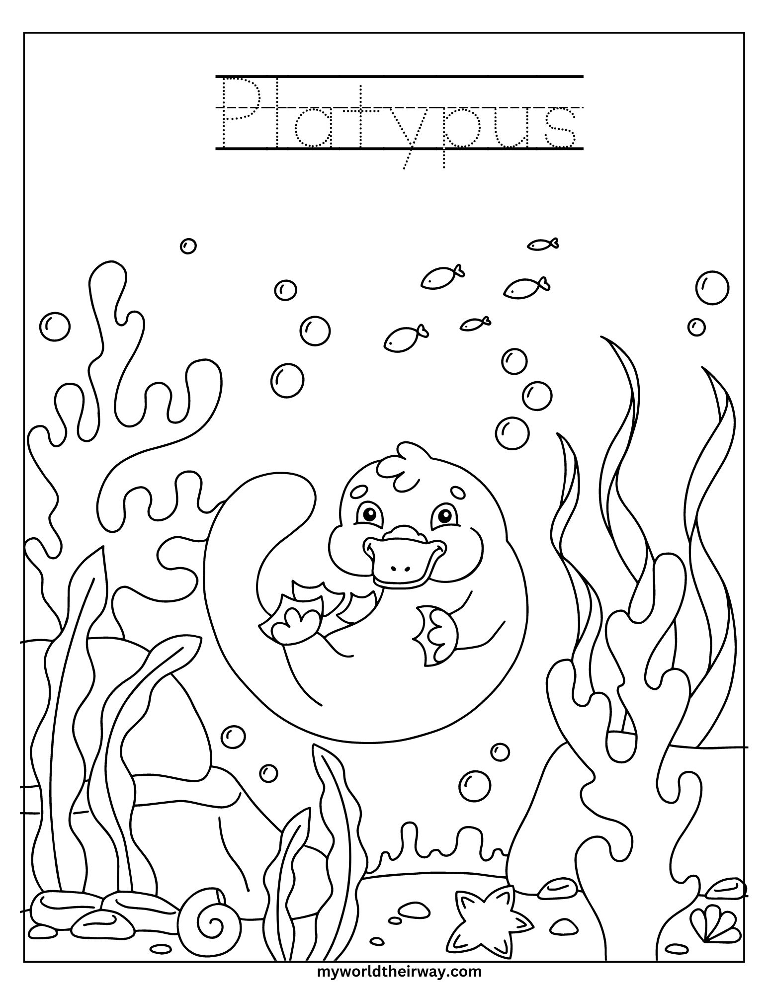 Dive into fun with ocean animal coloring pages