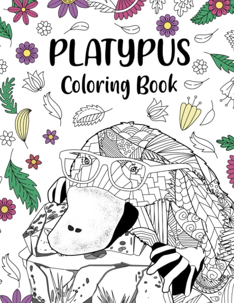 Platypus coloring book an adult coloring books for platypus lovers platypus zentangle patterns for stress relief and relaxation freestyle drawing pages by publishing paperland
