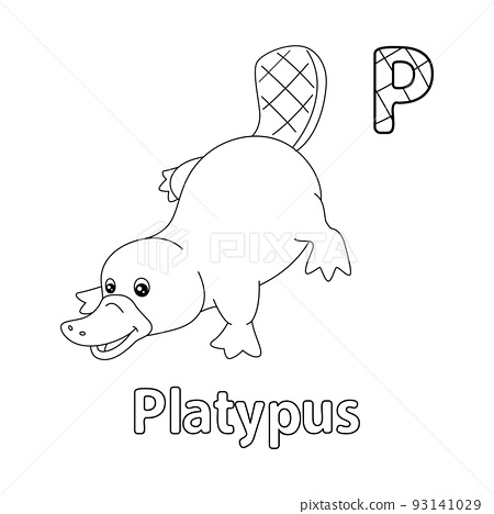Platypus alphabet abc coloring page p