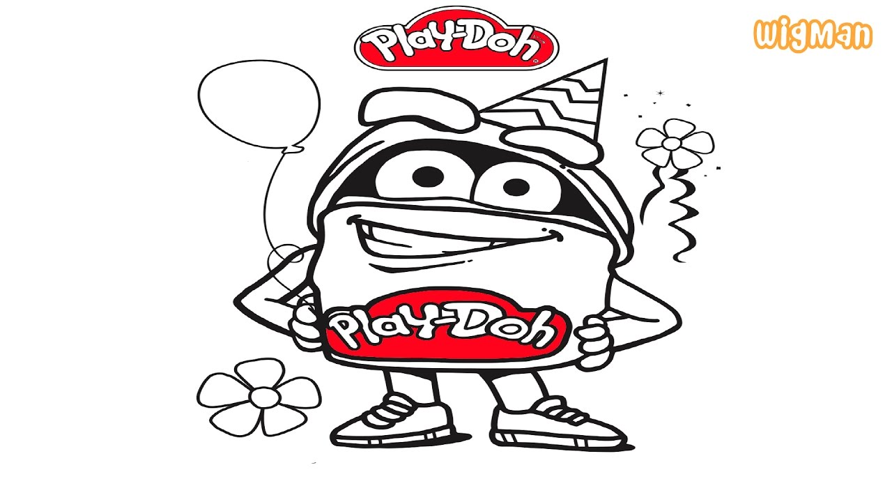 How to paint play doh figure ðð coloring for kids with colored markers