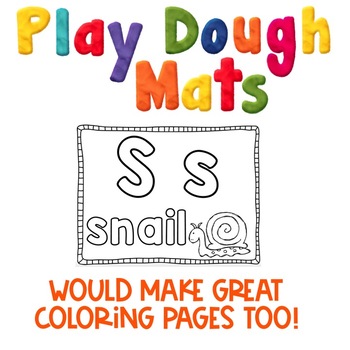 Alphabet play dough mats center activity