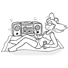Beach coloring pages free printable sheets to color
