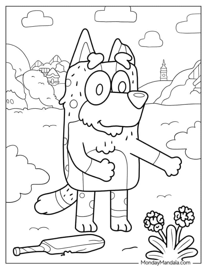 Bluey coloring pages free pdf printables