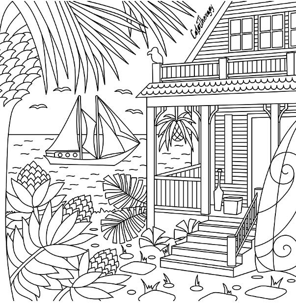 Beachside color therapy app try this app for free getcolortherapyme disegni da colorare pagine da colorare mandala pagine di libro da colorare