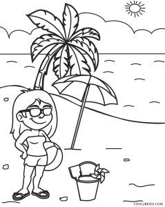 Dibujos de playa para colorear