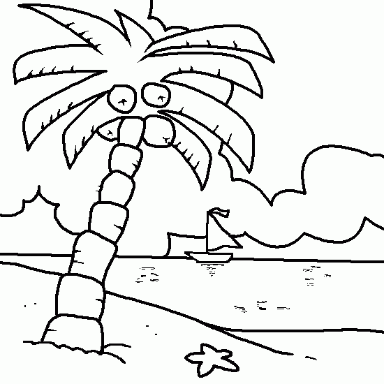 Coloring page beach nature â printable coloring pages
