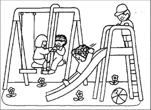 Playground equipment coloring sheet for kids coloring sheets for kids penguin coloring pages coloring pages