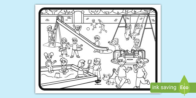 Busy playground louring challenge teacher made