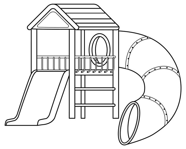 Playground coloring vectors illustrations for free download