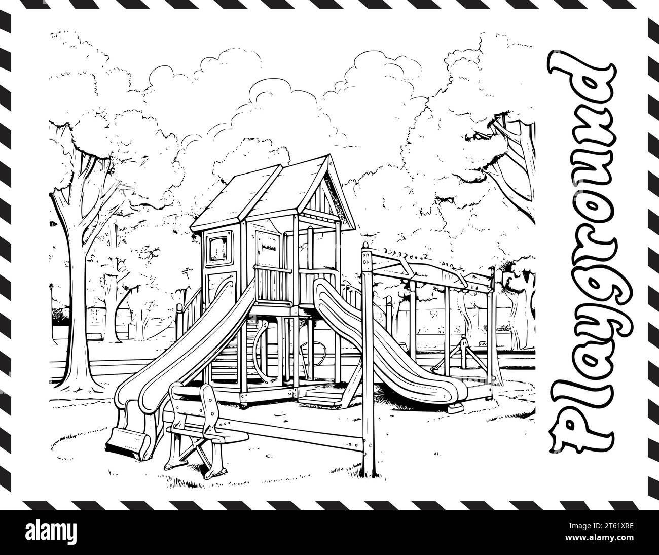 Coloring pages playground hi