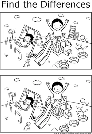Ftd kids playground coloring page