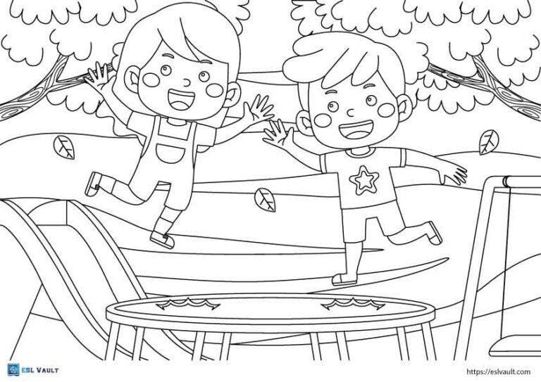Free printable playground coloring pages pdf