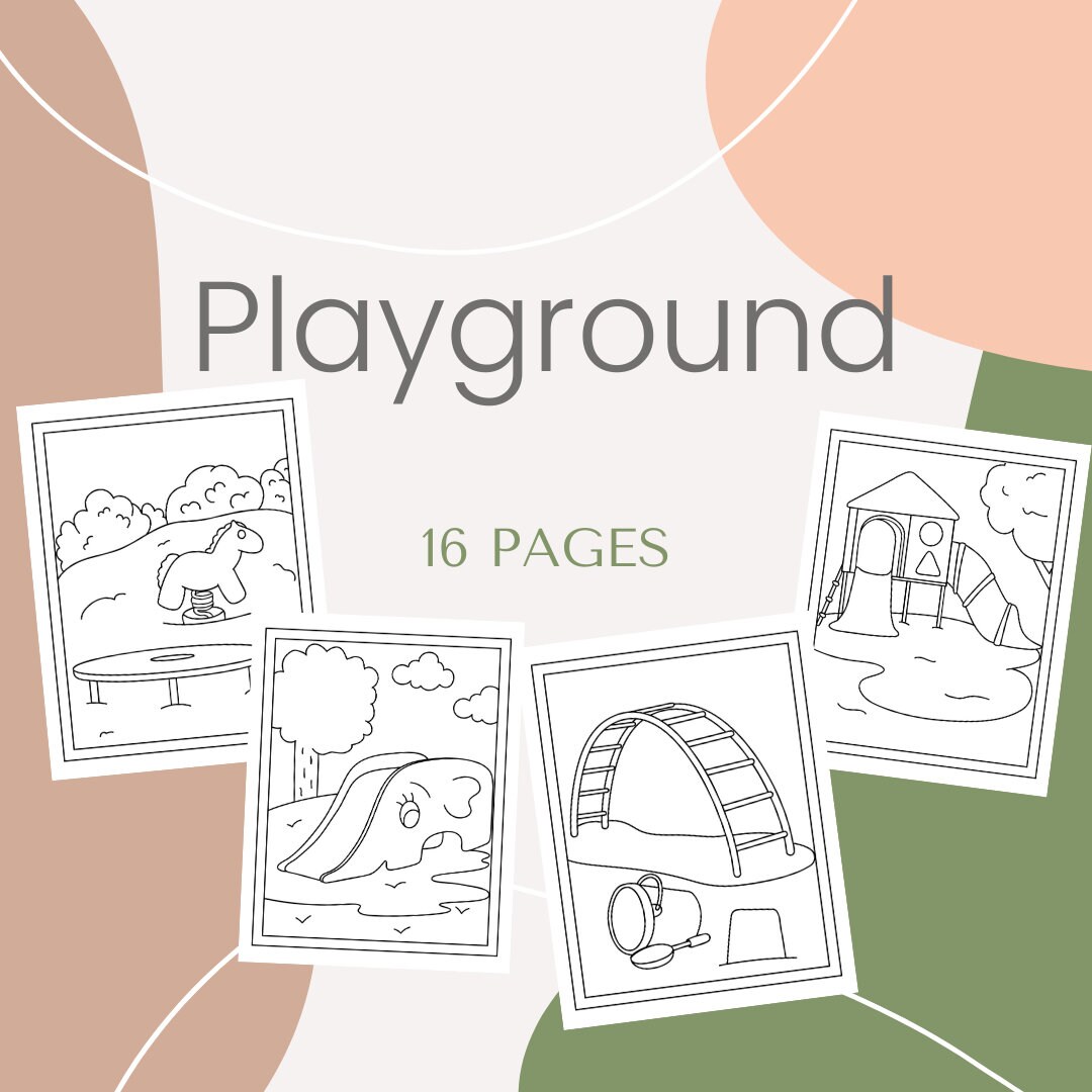 Playground printable coloring pages