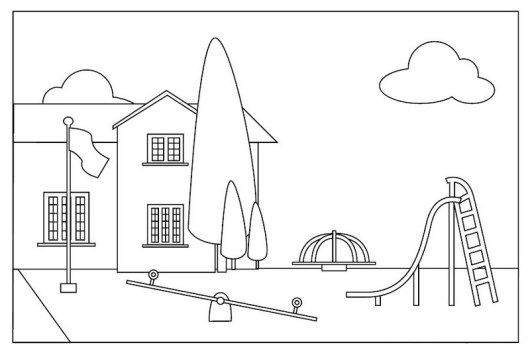 Outdoor activities at playground coloring sheet coloring sheets indoor activities for kids coloring pages