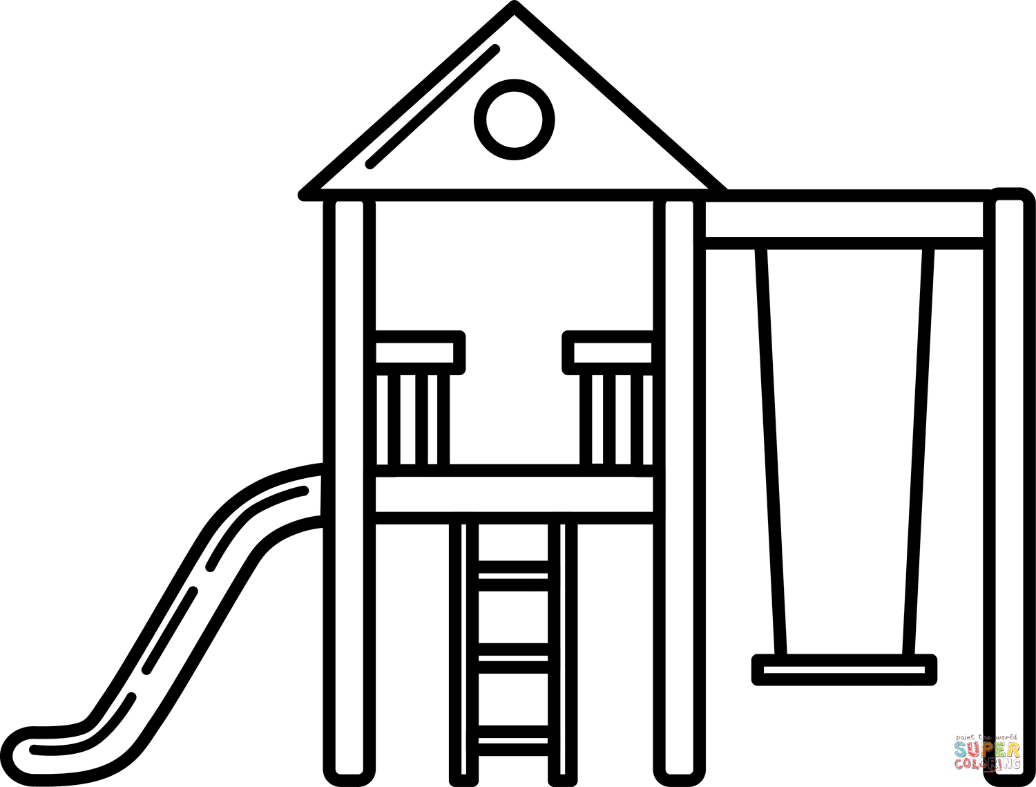 Playground coloring page free printable coloring pages