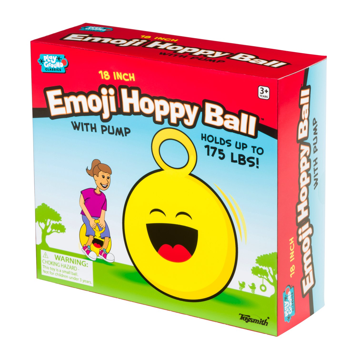 Toysmith playground classics emoji hoppy ball ride