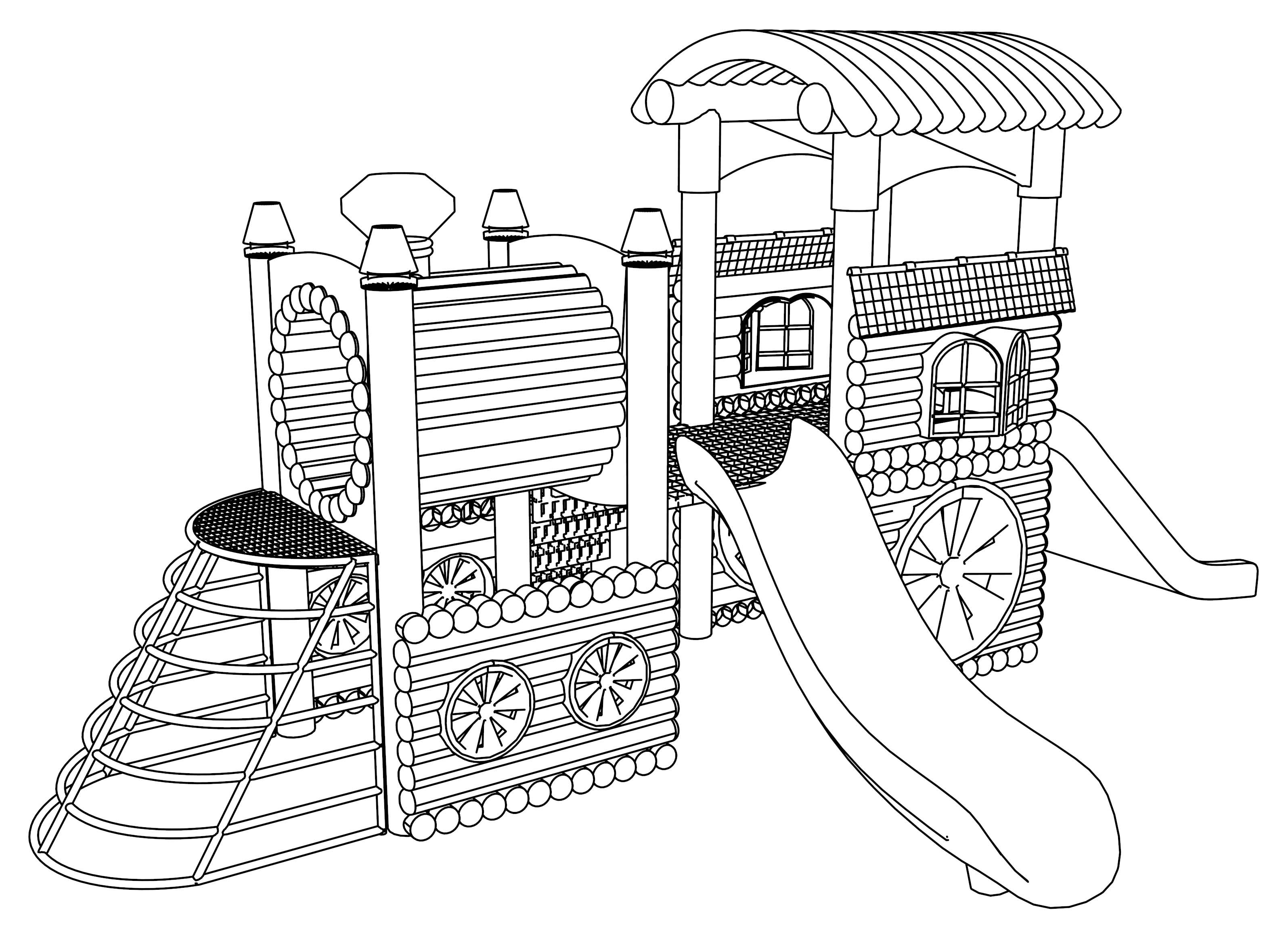 Playground coloring pages