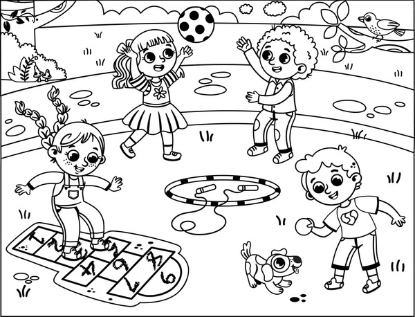 Thousand coloring page playground royalty