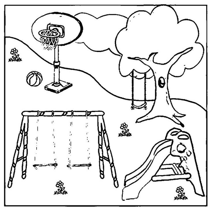 Playground coloring pages and inside coloring sheets for kids coloring pages cartoon coloring pages