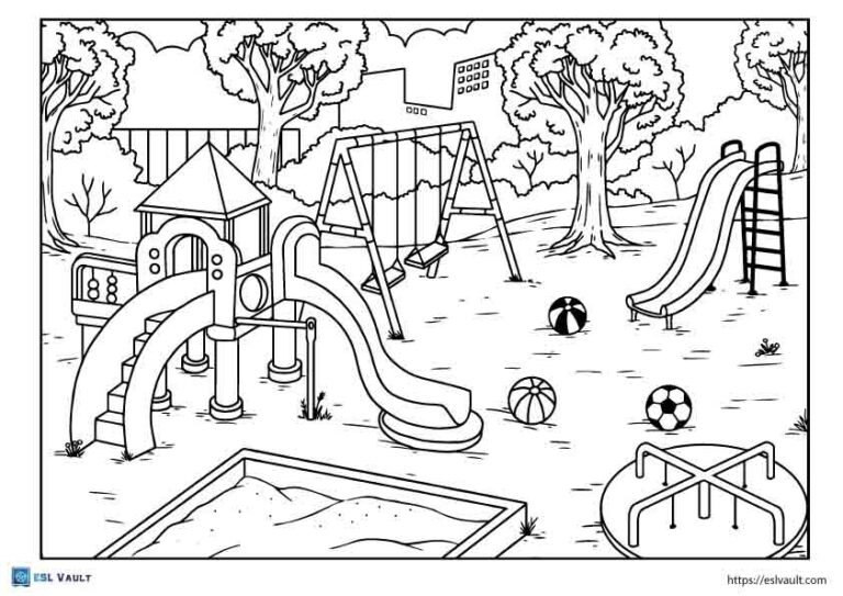 Free printable playground coloring pages pdf