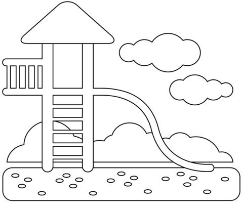 Playground slide coloring page free printable coloring pages