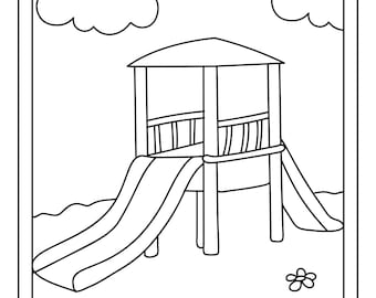 Printable playground coloring pages