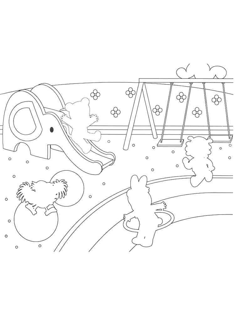 Playground coloring pages
