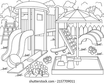 Playground coloring page images stock photos d objects vectors