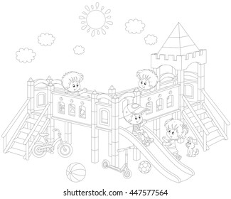 Playground coloring page images stock photos d objects vectors