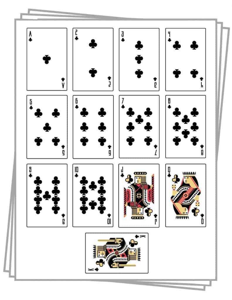 Printable playing cards free pdf sheets in sizes