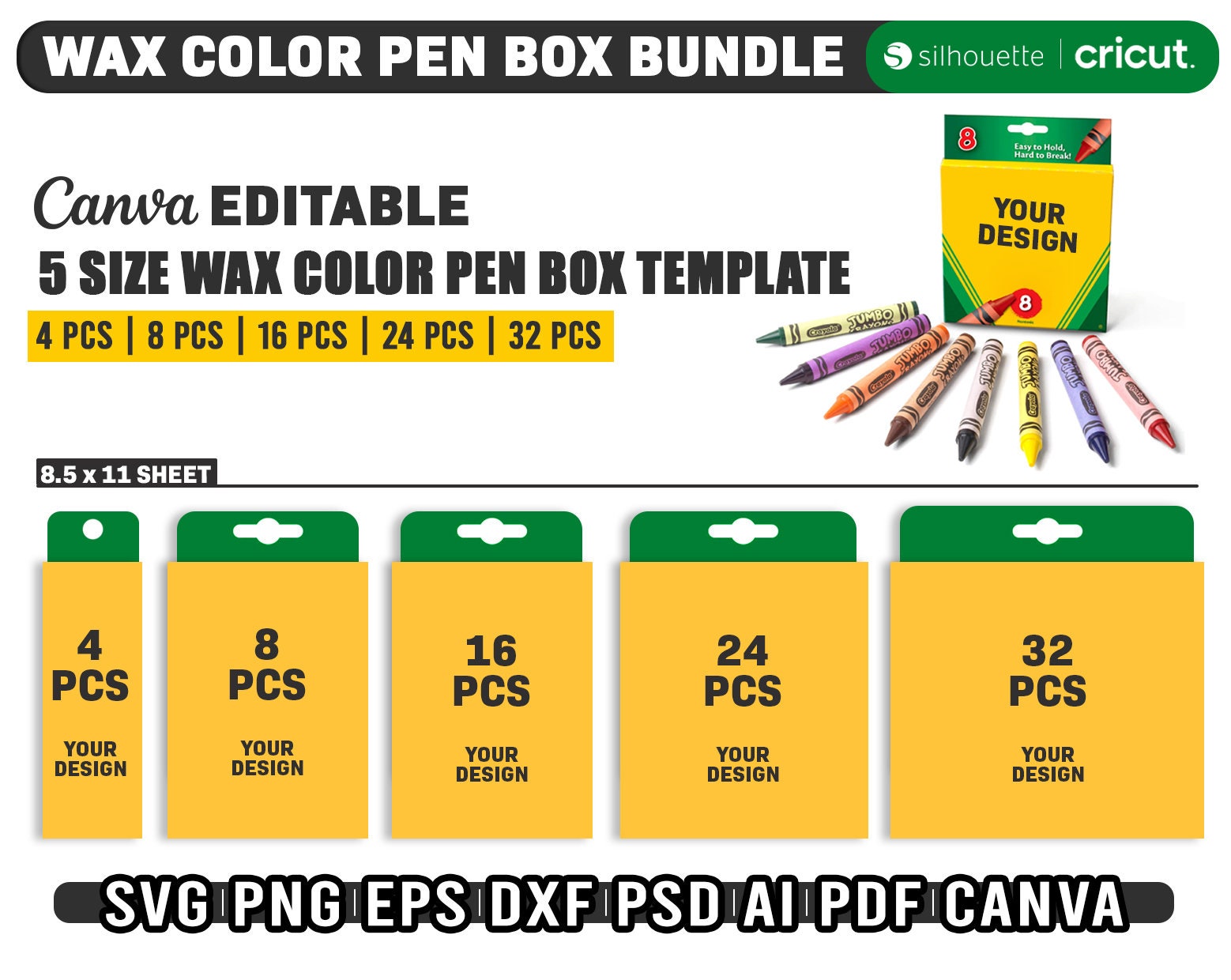 Crayon box template