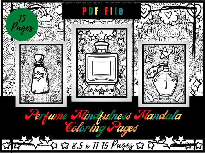 Perfume mindfulness mandala colouring pages printable colouring sheets pdf teaching resources