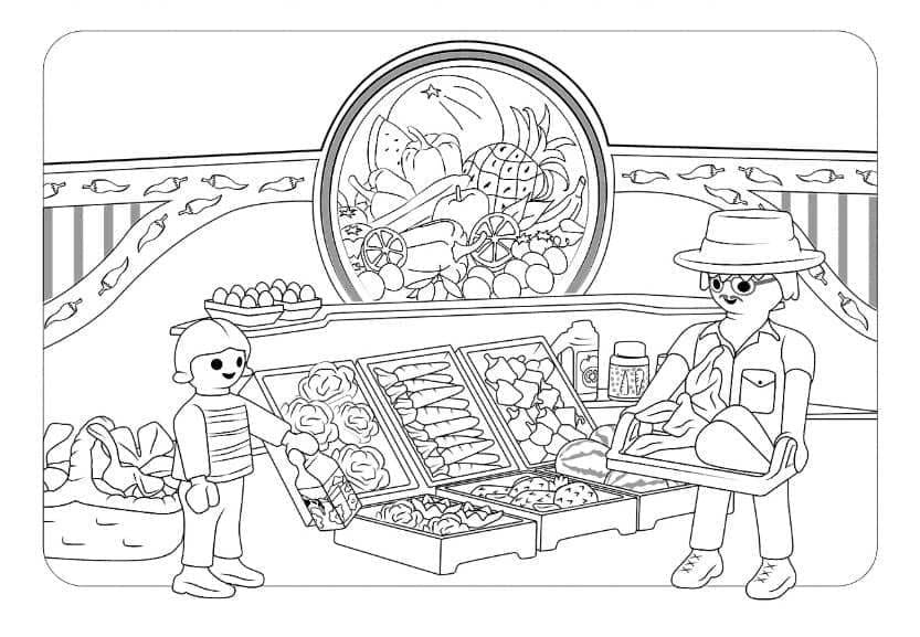 Playmobil free coloring page