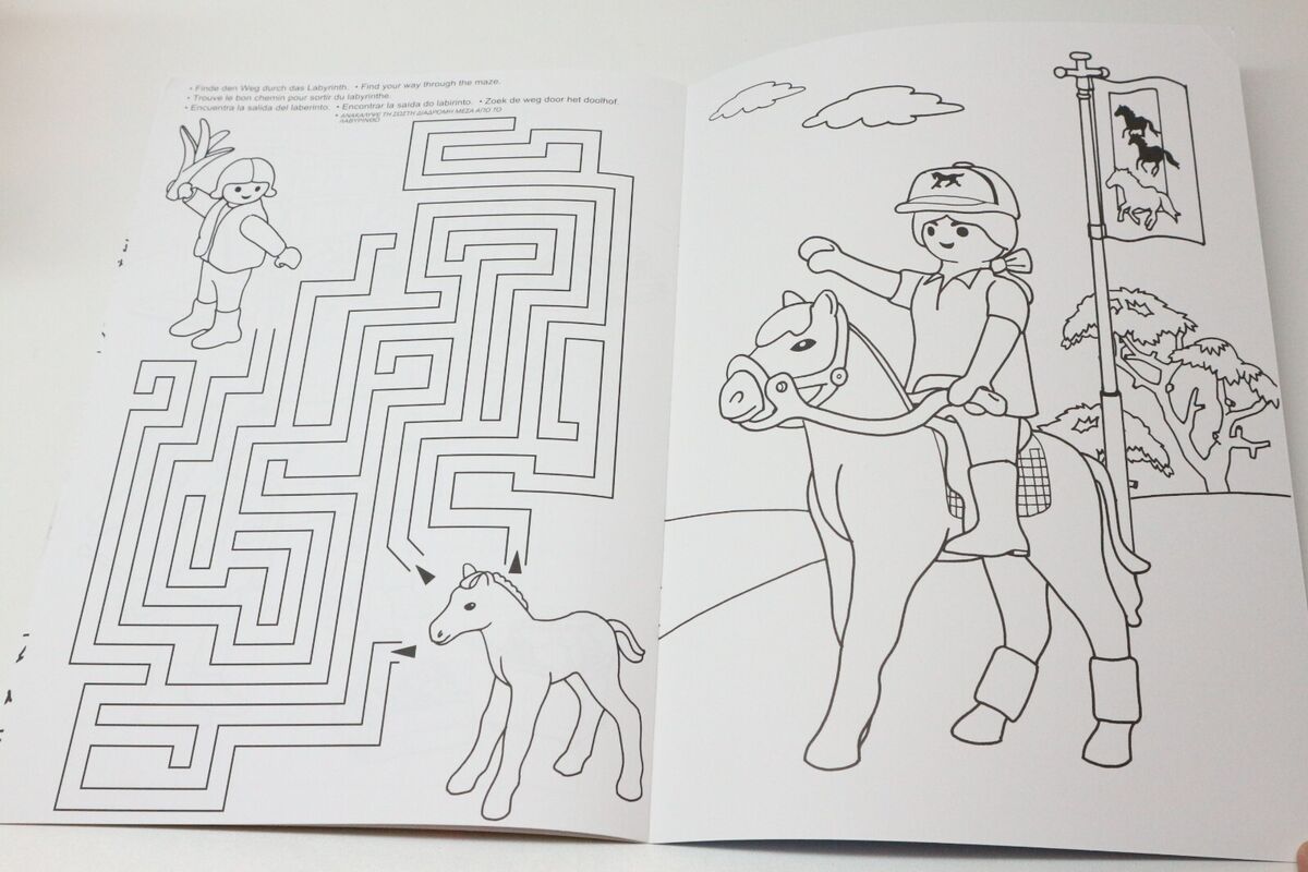 Playmobil coloring book malbuch coloriage zoo city animal edition