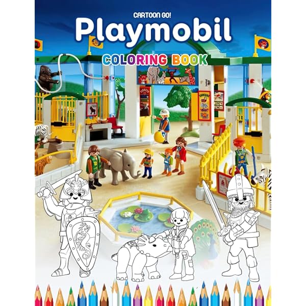 Playmobil coloring book explore the world with stunning illustrations gift ia for all lovers go cartoon books