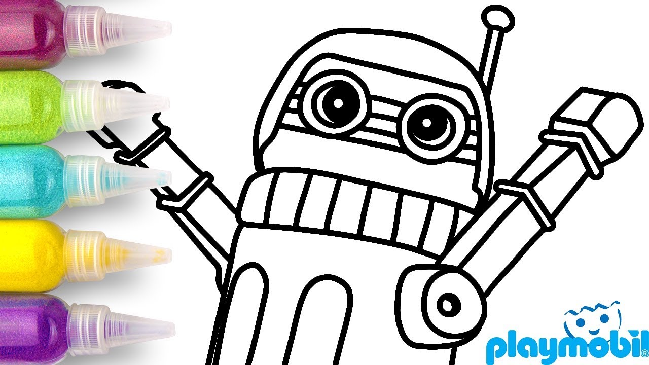 Playmobil the movie coloring robotitron