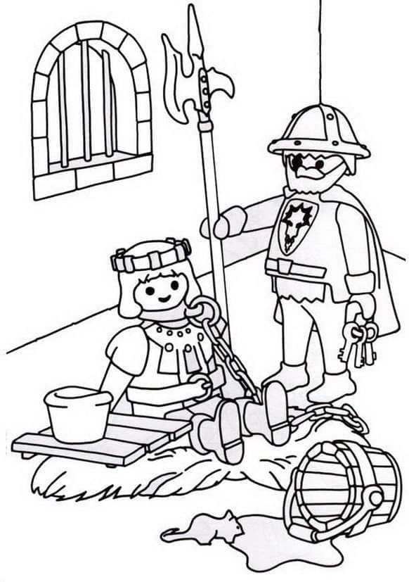 Playmobil to print coloring page