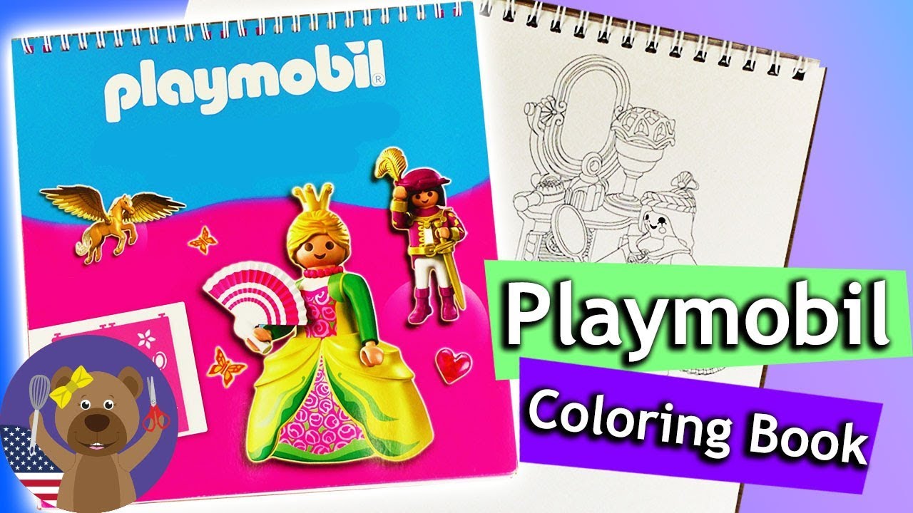 Diy playmobil coloring book stencil drawing and coloring playmobil princess