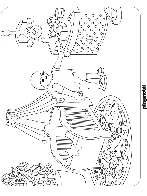 Playmobil bathroom coloring page