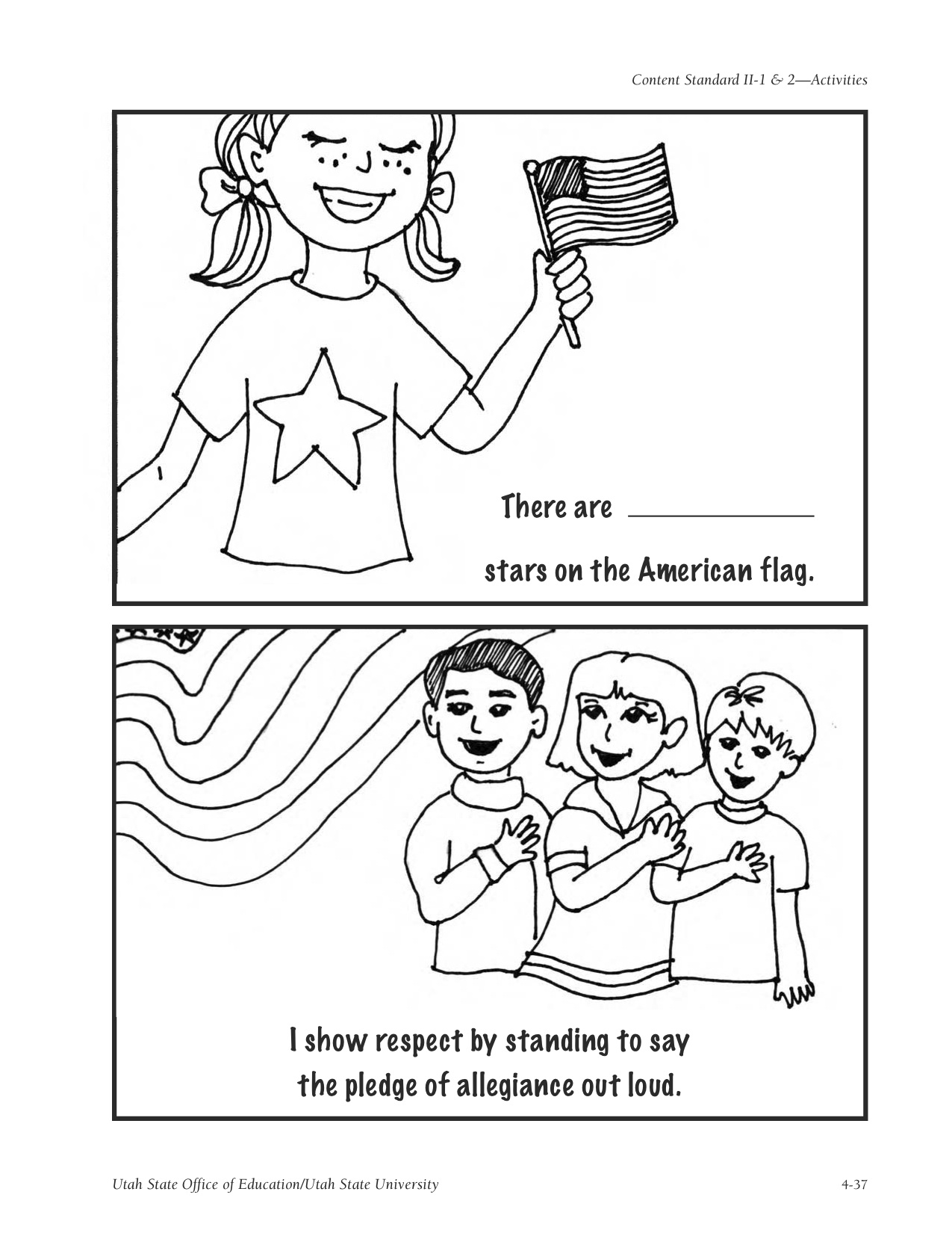The pledge of allegiance kindergarten nana