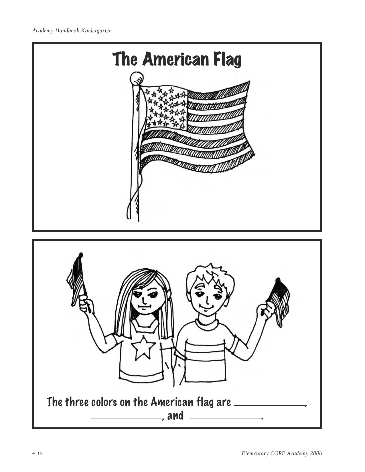 The pledge of allegiance kindergarten nana
