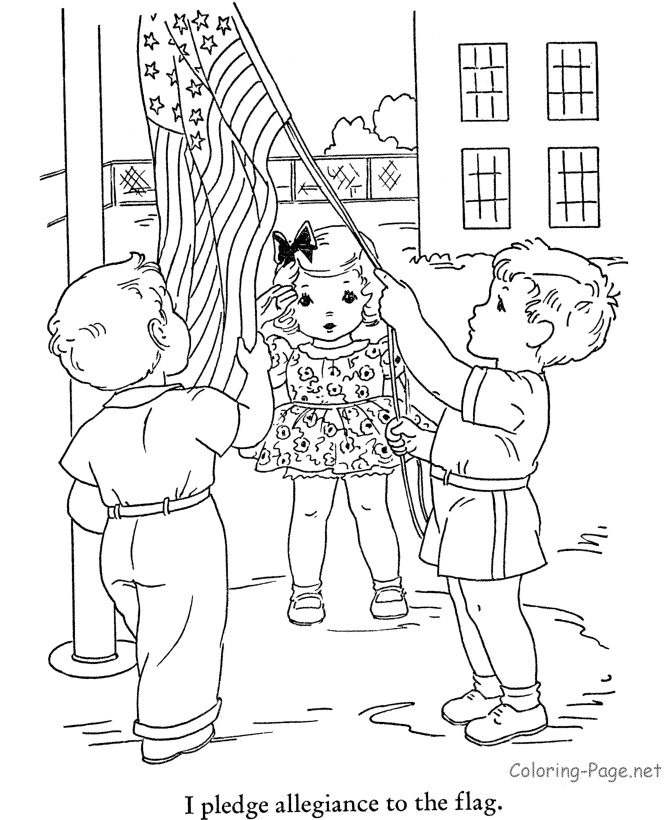 Raising the flag