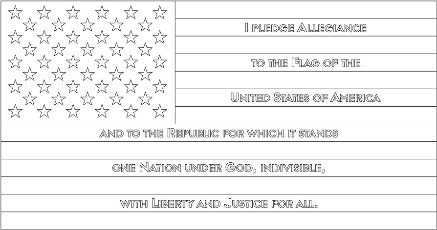 Piece pledge of allegiance stencil set arts crafts sewing