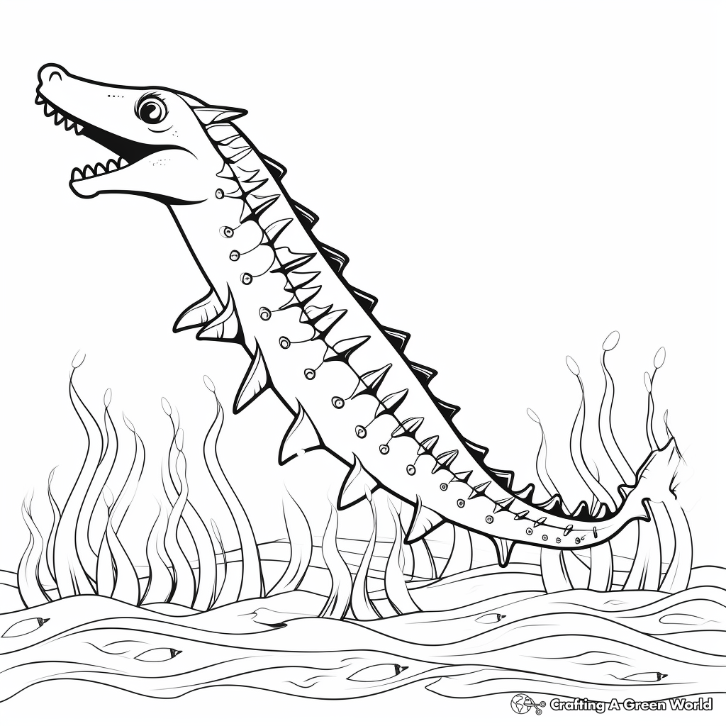 Plesiosaurus coloring pages