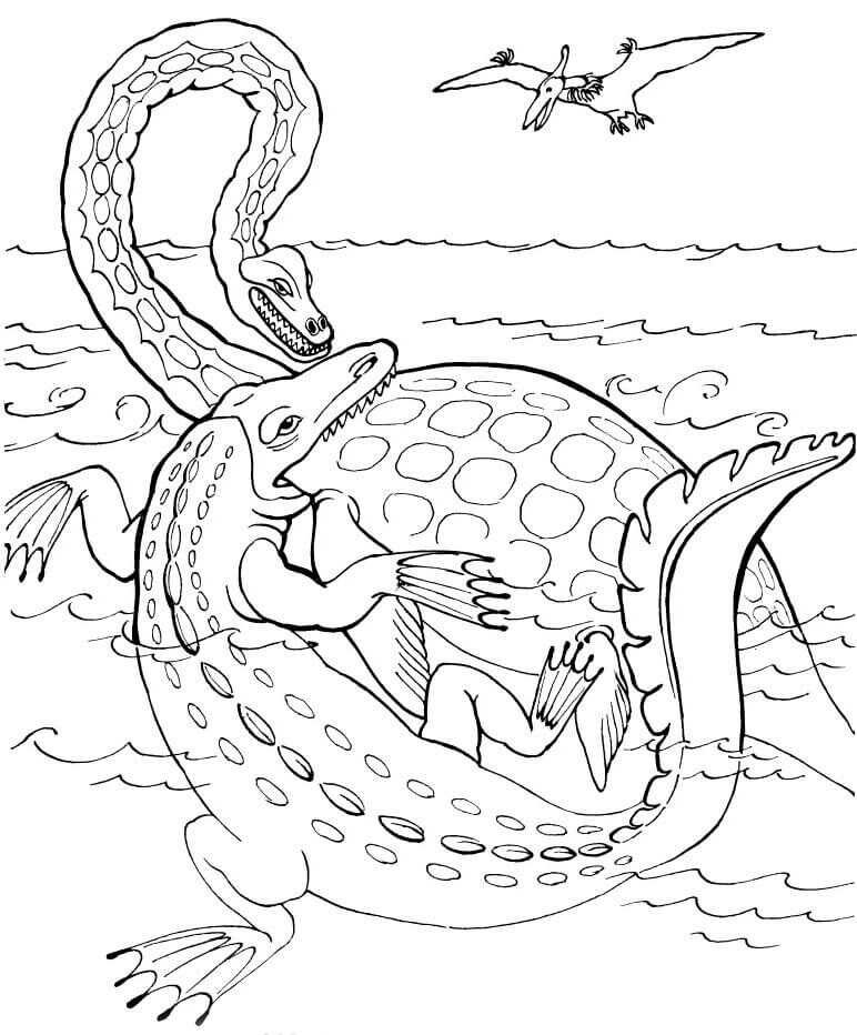 Plesiosaurus coloring pages printable for free download