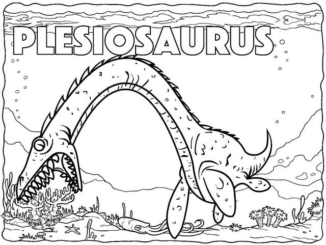 Giant plesiosaurus coloring page coloring pages coloring pages for kids dinosaur coloring