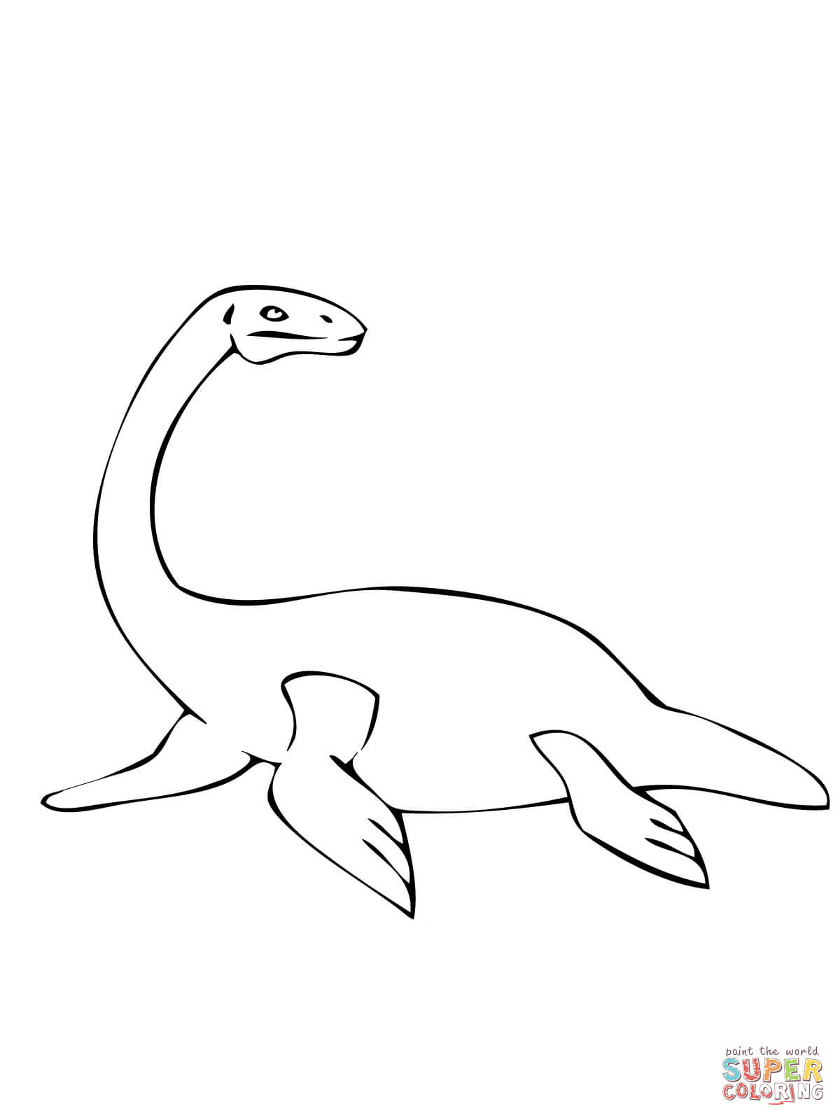 Plesiosaurus coloring page free printable coloring pages
