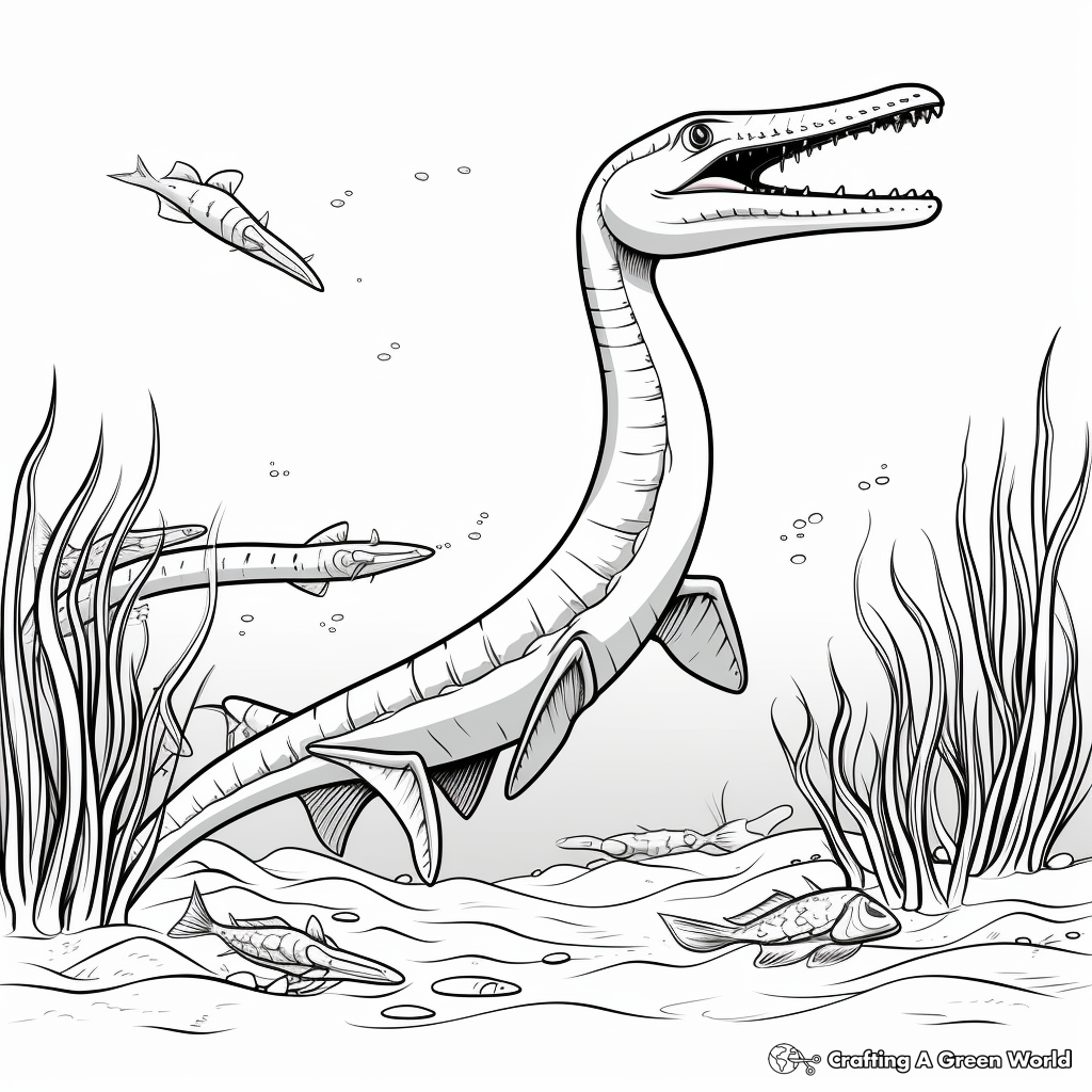 Plesiosaurus coloring pages